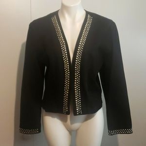 Black studded vintage western jacket